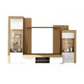 White Massive Wood Entertainment Center TV -Standschrank